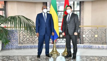 MFA Nasser Bourita receives his Gabonese counterpart