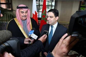 وزير الخارجية البحريني الشيخ خالد بن أحمد آل خليفة و السيد ناصر بوريطة