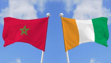 Drapeaux Maroc et Côte d'Ivoire